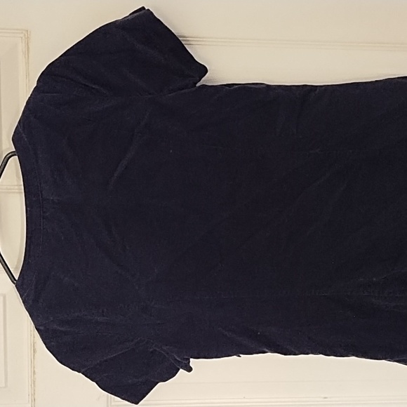 Boden Navy 100% Cotton Velvet Midi Dress W/ Embroidery Detail - Picture 8 of 11